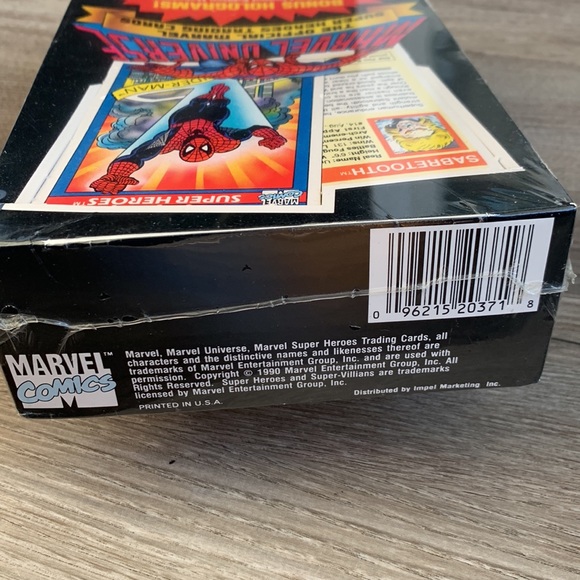 Marvel Universe Official Marvel Super Heroes Trading Cards sealed box 1990 Impel - Picture 4 of 10